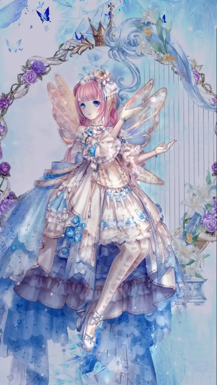 人物插画,极致梦幻的风格,色彩造型非常到位,画面充满美感!