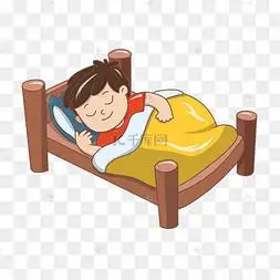 可爱睡觉的小男孩