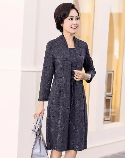 【中秋好礼送妈妈】福玛玛2018秋季新款知性妈妈装中老年女装春夏秋装