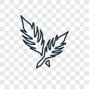 羽毛笔矢量图标简单和现代平面符号为网站, 移动, 标志, 应用程序, u