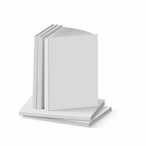 矢量白色的空白书本