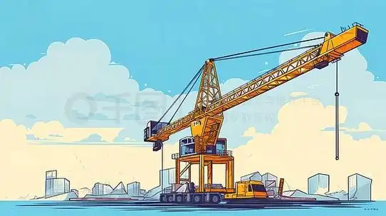 卡通起重机的照片