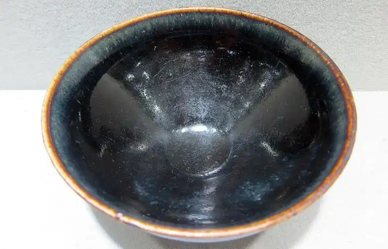 宋代磁州窑系陕西窑口黑釉茶盏