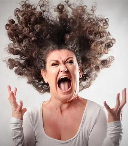 com 张开大嘴抓狂的外国女人 图片素材(编号:20130620071640)-生活