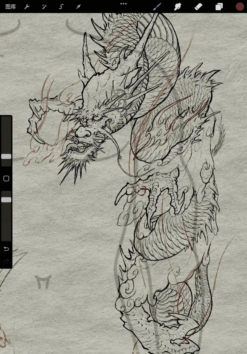 原创过肩龙凤凰手稿.我的原创手稿 客人的要求 龙和凤一定要呼 - 抖音