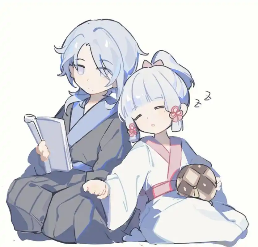 神里绫华 神里凌人 现实生活中兄妹大多是这个画风 姐弟一般都是你死