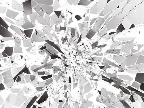 破坏被打碎的玻璃碎片