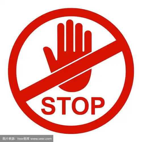 矢量,圆形,手,计算机图标,停止手势