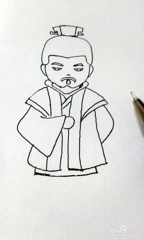 三国演义人物简笔画图片大全曹操简笔画q版动画版曹操简笔画雄心壮志