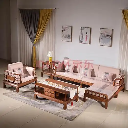非洲木转角沙发贵妃实木中式复古客厅家具组合沙发 沙发 组合