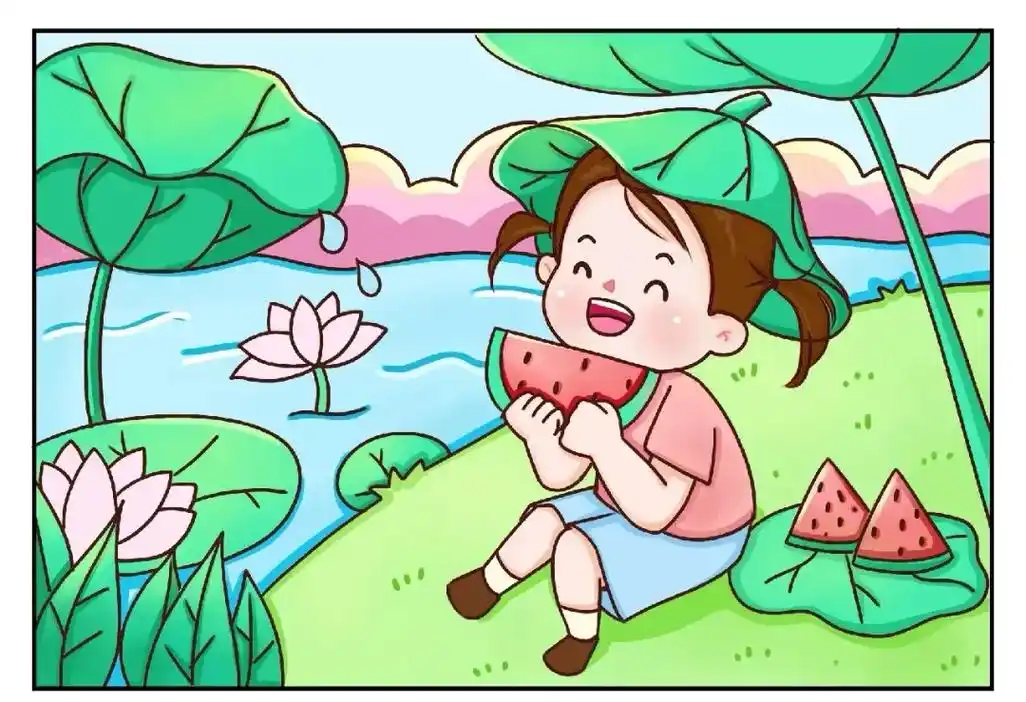 夏天主题绘画四年级 - 抖音