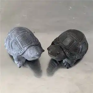 石雕青石乌龟小石龟建房工艺品摆件家居装饰长20cm一只