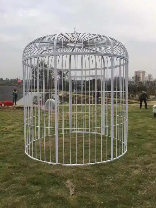铁艺鸟笼特大号加网鸟笼公园景区鹦鹉鸟笼户外超大型孔雀鸟笼装饰 主