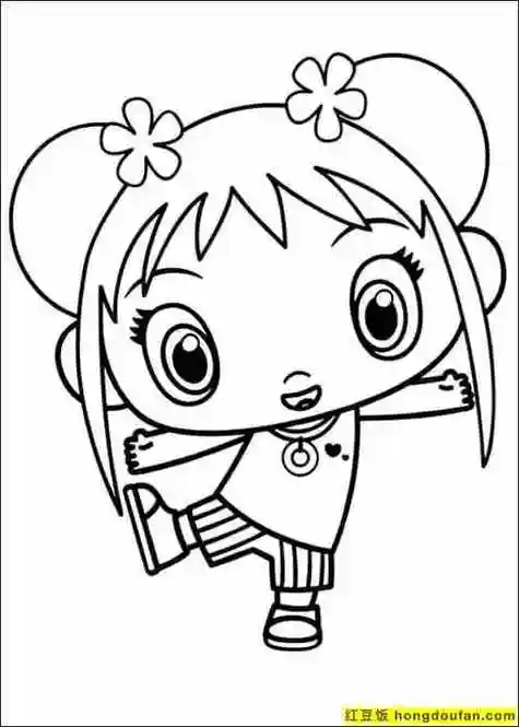 卡通人物女孩简笔画动漫人物简笔画一个活泼可爱的小女孩卡通人物小