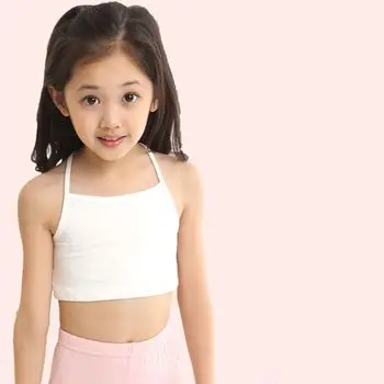 女童中大童纯棉吊带背心儿童小背心发育期内衣韩版女童装8-10-12
