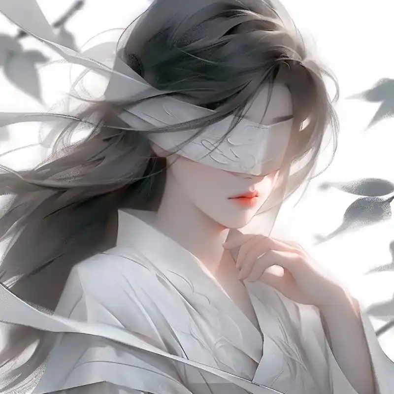 是你喜欢的类型吗?‖古风动漫头像 黑发 蒙眼,绝配