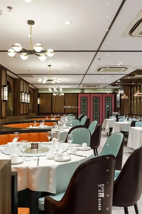 1200平大鹏饭店中餐馆装修案例