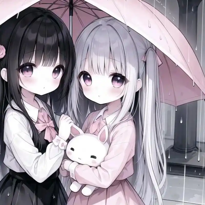 闺蜜女漫头像.雨停了再送雨伞就没意思了#动漫女头 #二次元头 - 抖音