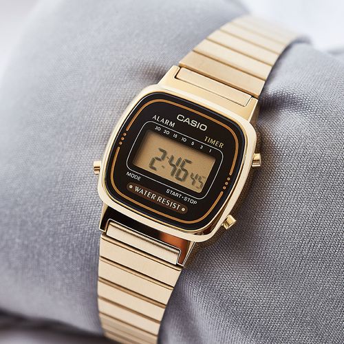 卡西欧小金表女时尚方块复古潮流防水学生ins小方表la670680系列