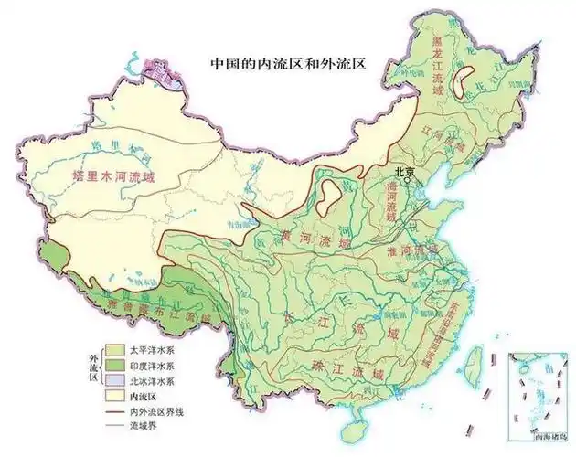 我国河流数量众多,除了太平洋水系外,还有印度洋和北冰洋水系