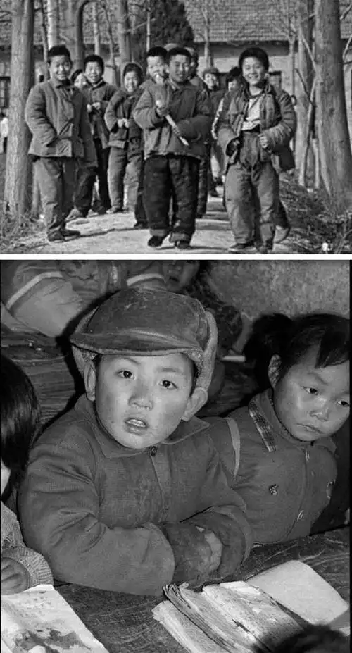 70年代的小学生,上学学习非常积极