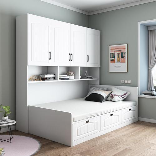 儿童床榻榻米板式柜子衣柜床一体组合床省空间储物床柜一体一整套