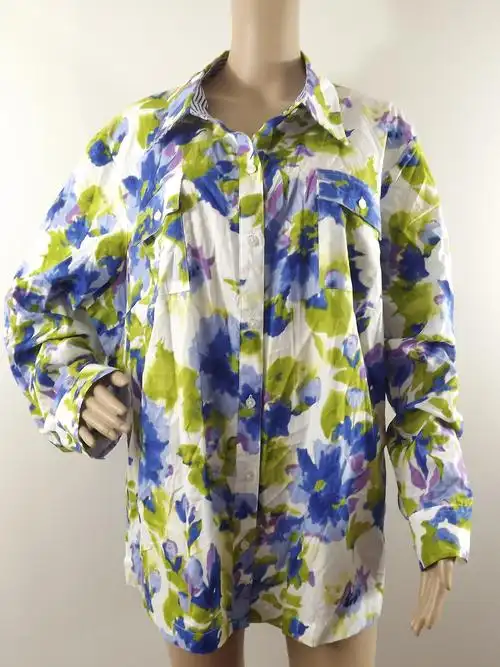 jones new york new size 3x tissue cotton blue green purple