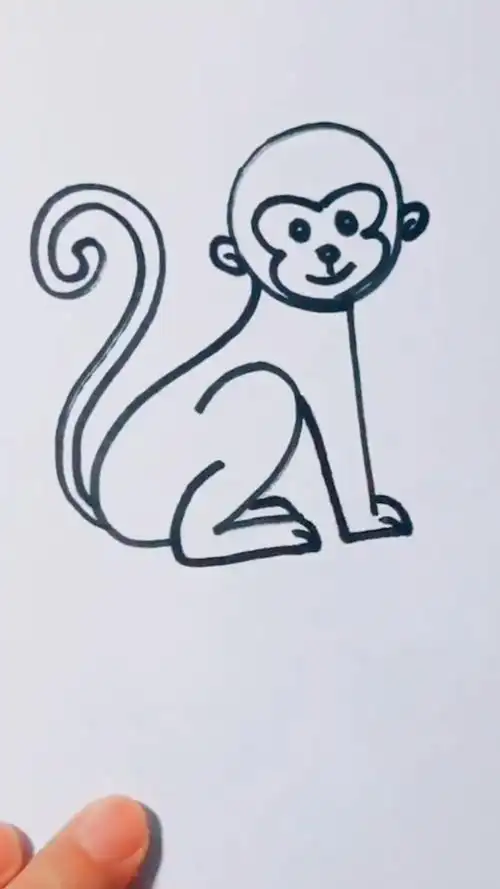 将你用数字123画一只小猴子,简单易学.