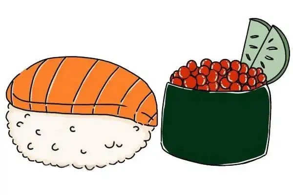 寿司卡通画简笔画