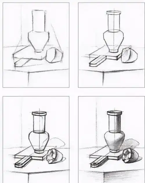 所谓的上调子,就是通过排线去体现实物的明暗关系,从而达到画面的立体