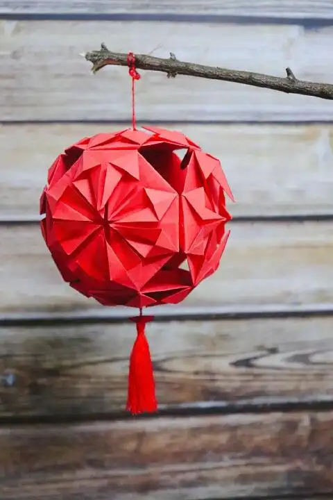 幼儿园手工 折灯笼