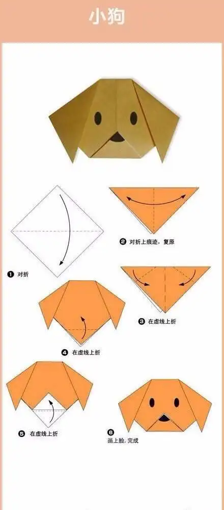 写美篇  小朋友们在按照步骤图,认真的工作着,相信他们折出来的小狗