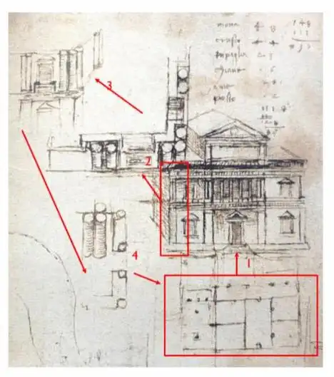 "卡普里尼宫"手稿的解读分析"关于一个教堂中心平面的研究"手稿的解读