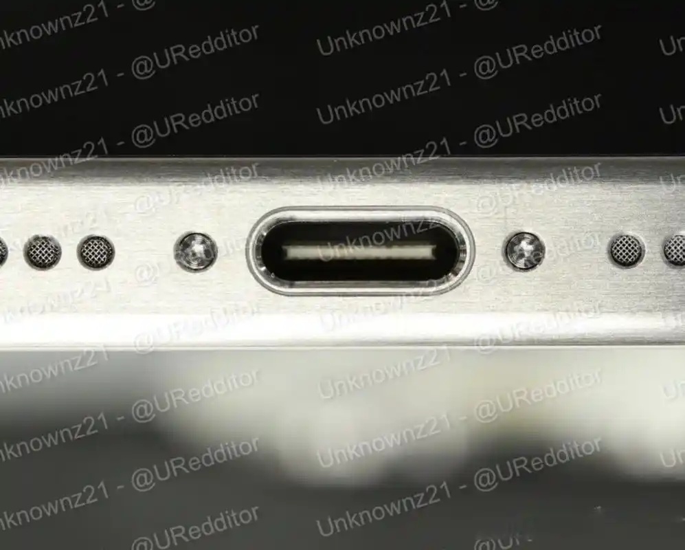 iphone 15 pro的type c接口,窄边框以及静音按钮.