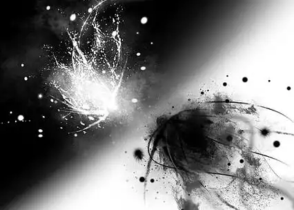 黑白双色抽象对比喷溅背景