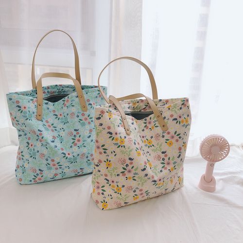 帆布包布功夫文艺ins布包休闲日系花朵女单单肩通用款女包