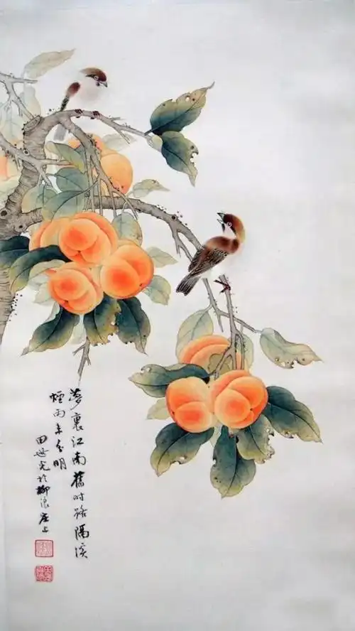 田世光工笔花鸟作品欣赏大师已作古月余了.