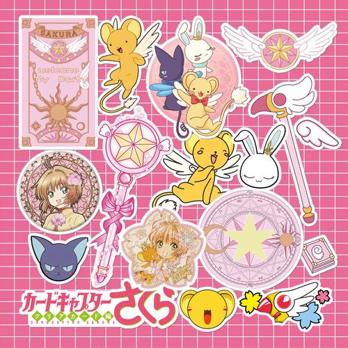 魔卡少女魔法百变小樱魔法阵卡牌可爱卡通粉嫩ipad笔记本电脑贴纸