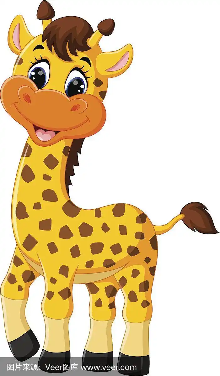 卡通可爱的长颈鹿
