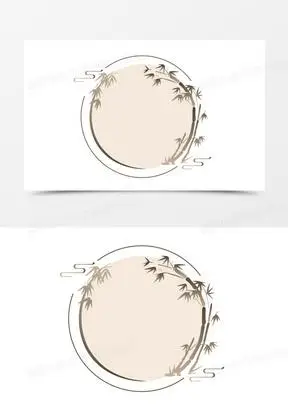 手绘素色古风边框元素542手绘青色古风边框素材656手绘扇形古风边框