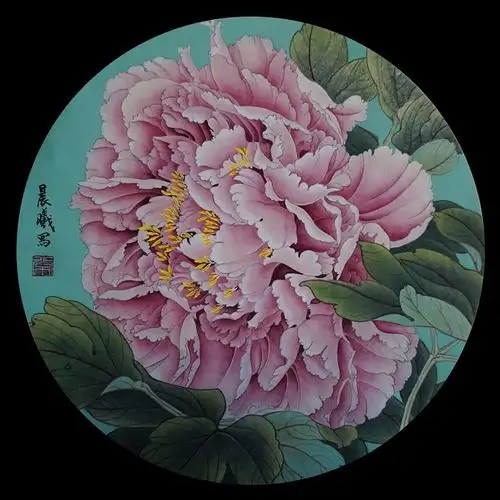 工笔手绘 临李晓明《牡丹图》一|插画|创作习作|grace_grace8765