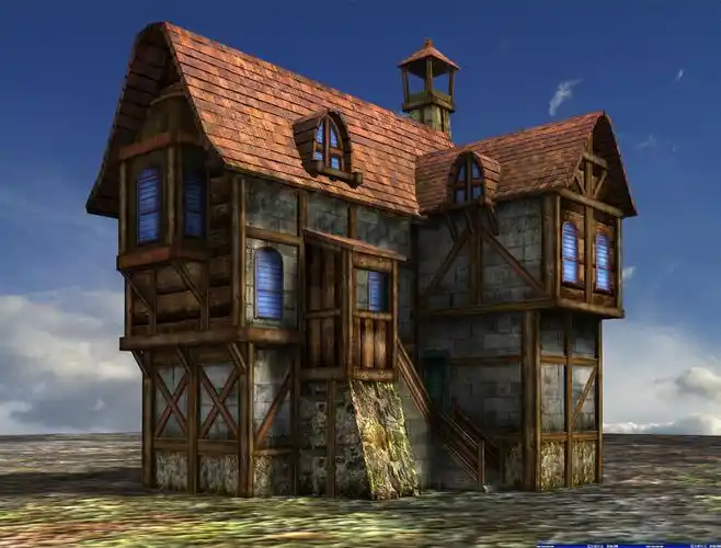 游戏房子练习_杀猪作品_3d场景建筑_朱峰社区作品展示