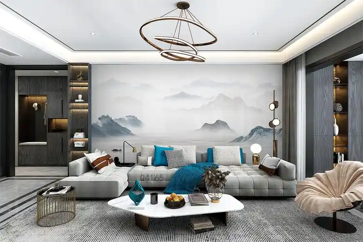 禅意新中式背景墙|空间|家装设计|佛山王狮虎 - 原创作品 - 站酷