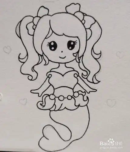 画图片大全美人鱼简笔画上色教小朋友画美人鱼简笔画美人鱼的画法儿童