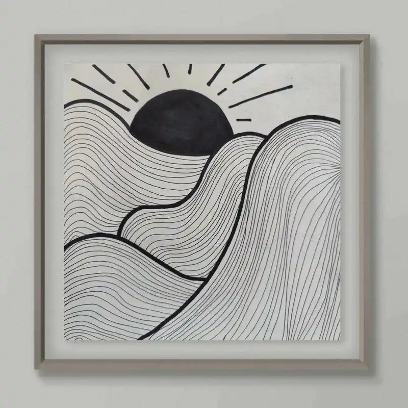 简约线描装饰画主题山峰系列②