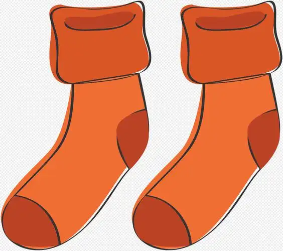 卡通袜子手绘矢量素材