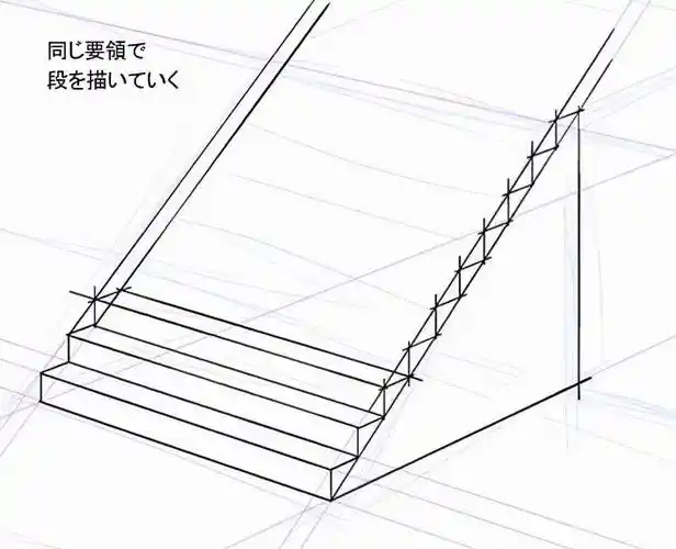 正面楼梯怎么画画好立体感楼梯台阶的3个要点