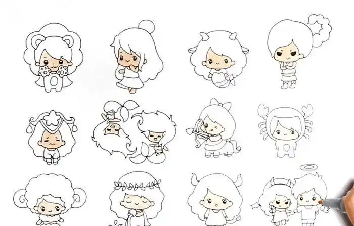 12星座娃娃怎么画