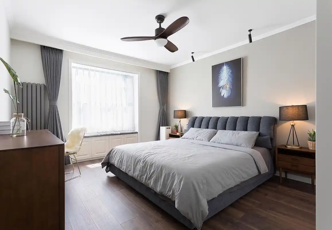 现代北欧风三居卧室装修效果图