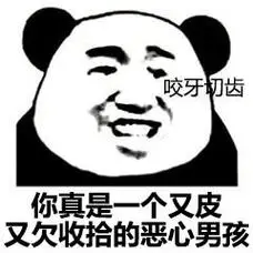熊猫头:你真是一个又皮又欠收拾的恶心男孩(咬牙切齿)-熊猫头